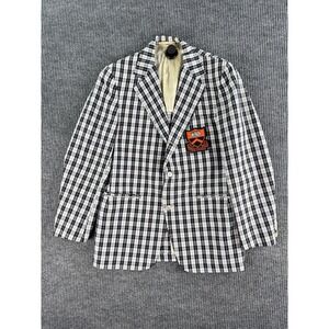 Gordon of Philadelphia Blazer Men 40R Gray Wool Princeton University Crest Ivy